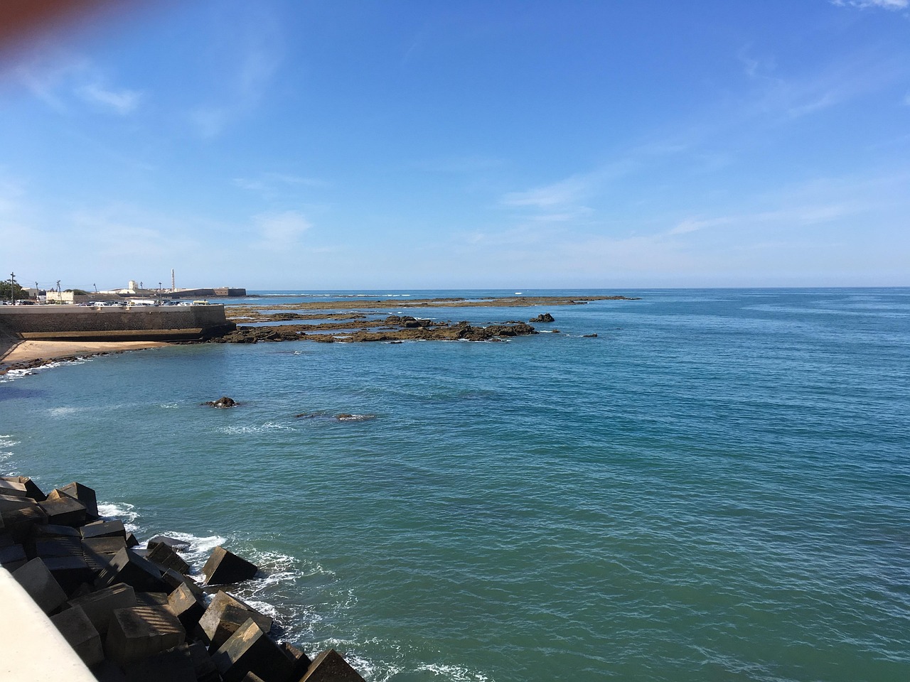 mer, chaleure, espagne, paysage, ciel, côte, bleu, océan